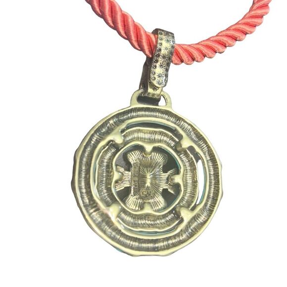 Heidi Daus Turquoise & Coral Enamel Statement Changeable Necklace - Picture 4 of 6